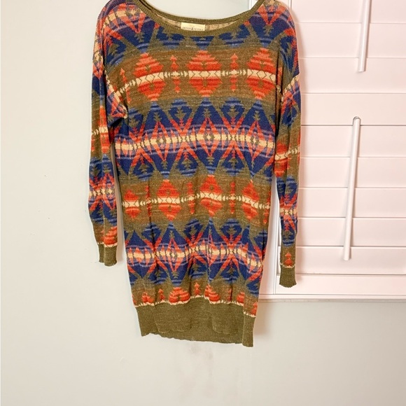Ralph Lauren Dresses & Skirts - Vintage 90s Ralph Lauren Southwestern Coastal Cowgirl Knit Sweater Dress Size S